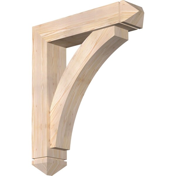 Ekena Millwork Thorton Arts and Crafts Smooth Bracket w/ Offset Brace, Douglas Fir, 7 1/2"W x 34"D x 40"H BKT0806X34X40THR03SDF - main